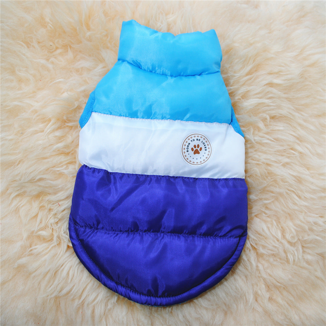 Winter dog color matching padded jacket