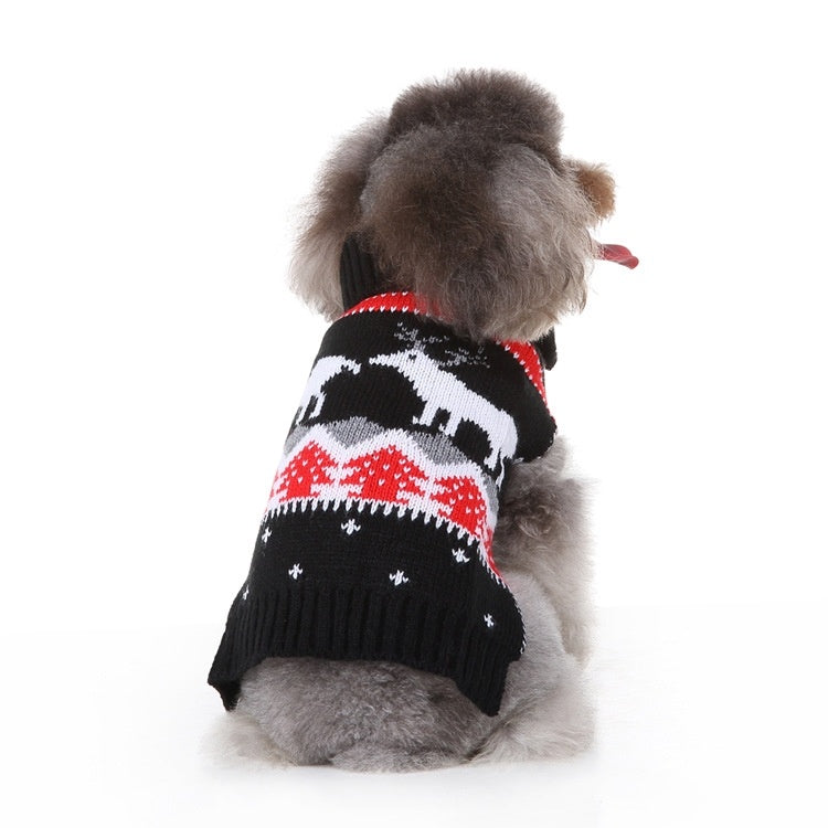 Winter Warm Dog Christmas Coat Skull Sweater