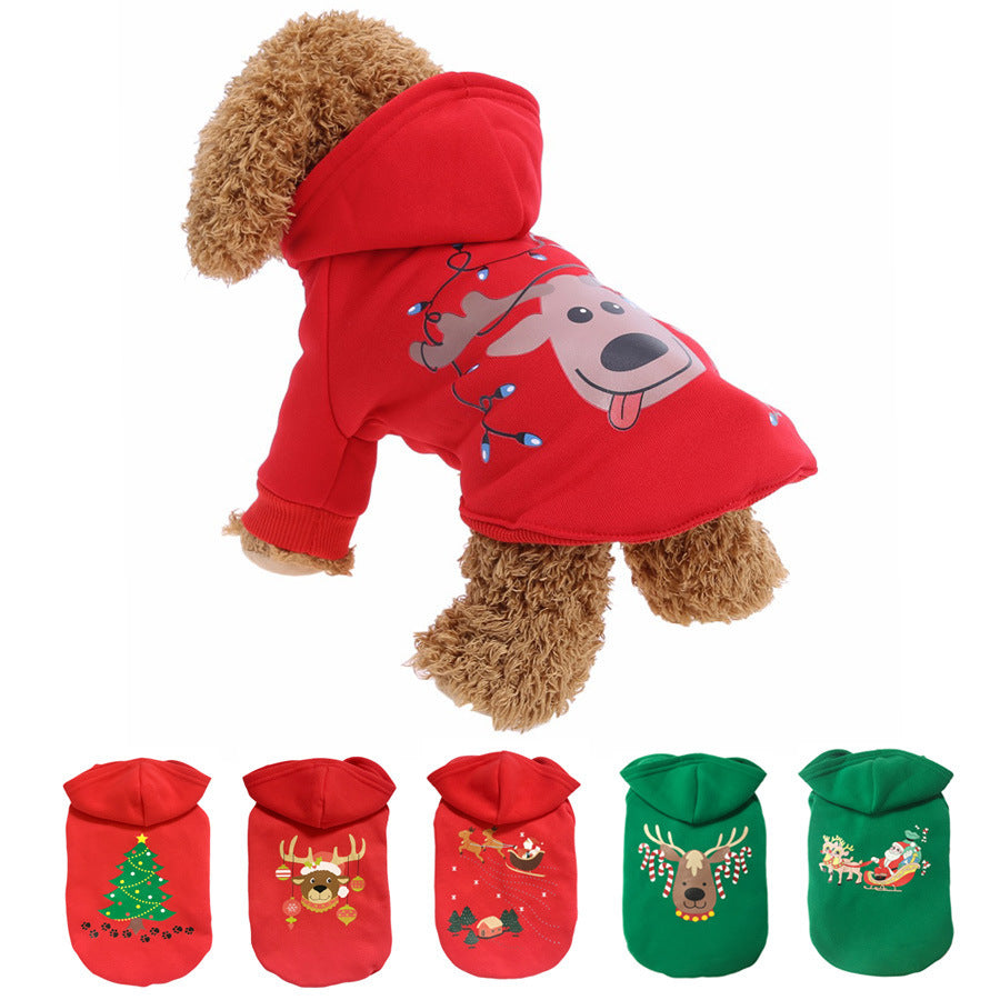 Pet Dog Christmas Clothes Coat Cotton Sweater