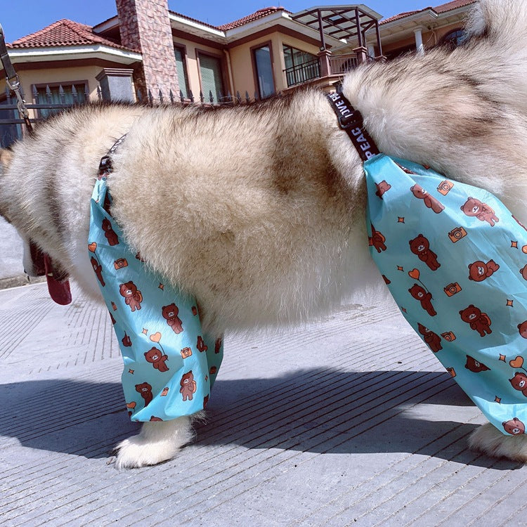 Adjustable Dog Four Legged Raincoat