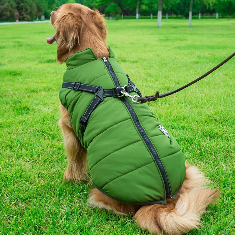 Reflective Large Dog Clothes Cold-proof Warm Pet Coat