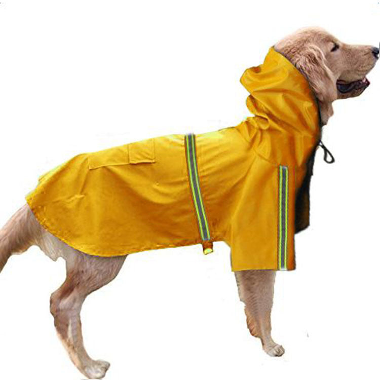 Spring and summer new dog raincoat waterproof cape dog reflective raincoat