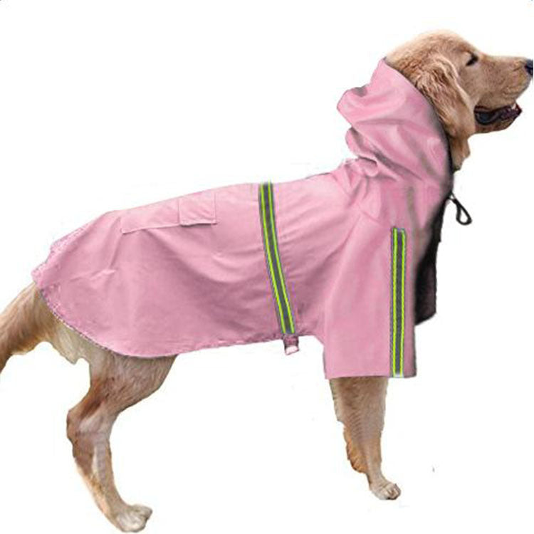 Spring and summer new dog raincoat waterproof cape dog reflective raincoat