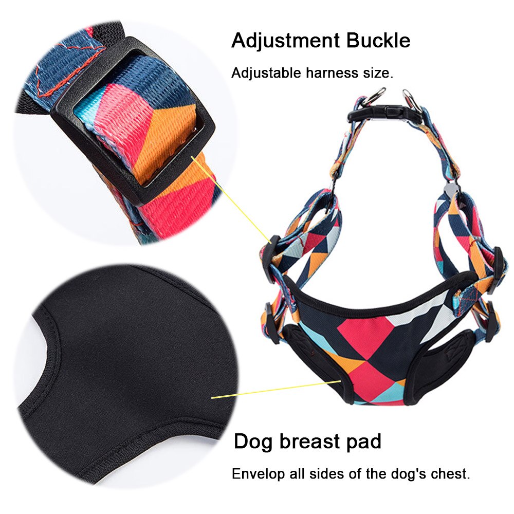 Dog's chest harness traction rope