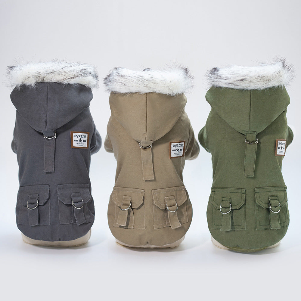 Autumn and winter dog cotton coat pet cotton vest