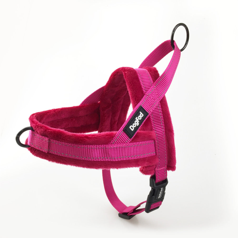 Fleece Adjustable Vest With Pet Chest Harness