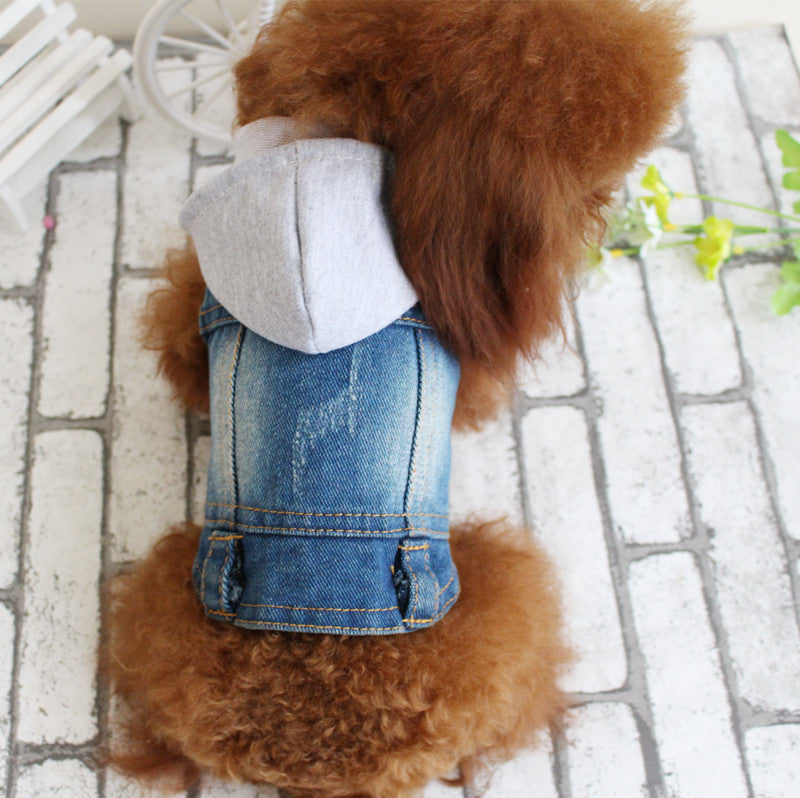 Designer Dog Clothes Small Dog Denim Jacket Coat