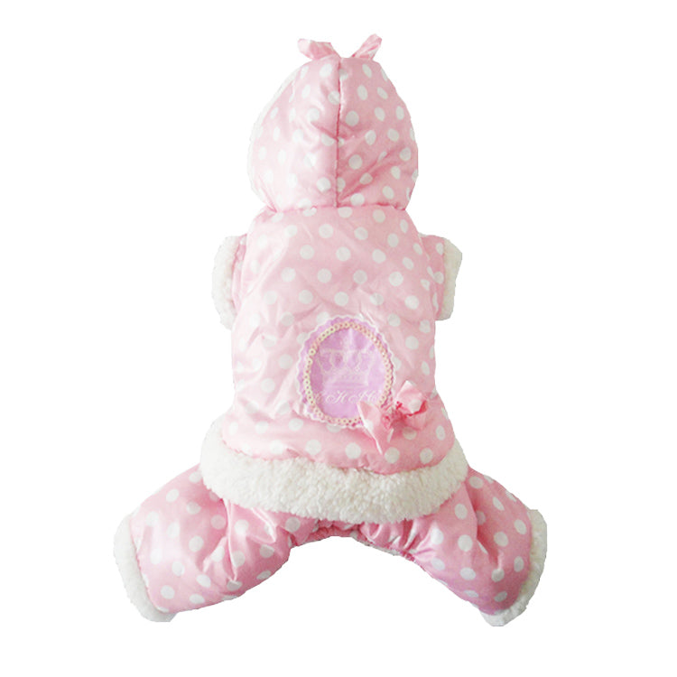 Polka Dot Cotton Jacket Dog Clothes Down Jacket