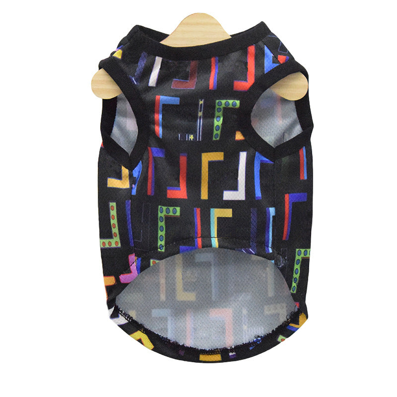 New Letter Full Print Dog Vest Pet Suit