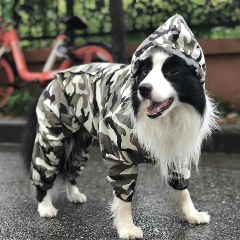 Dog Raincoat Border Shepherd Dog Clothing Waterproof