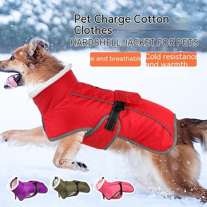 Pet Cotton-padded Coat Winter Large Dog Golden Retriever