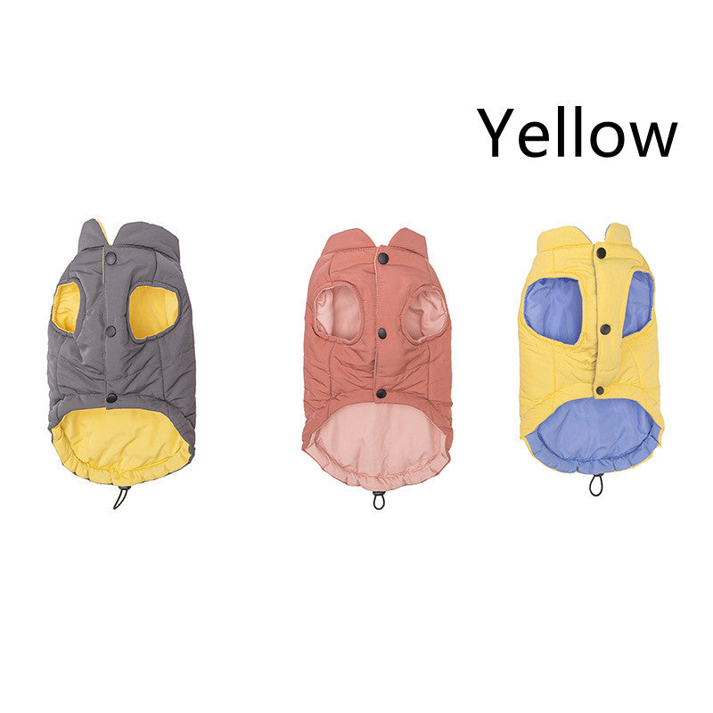 Contrasting Color Dog Vest Cotton Jacket