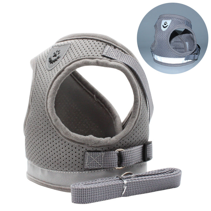 Vest Type Dog Leash Is Reflective And Breathable