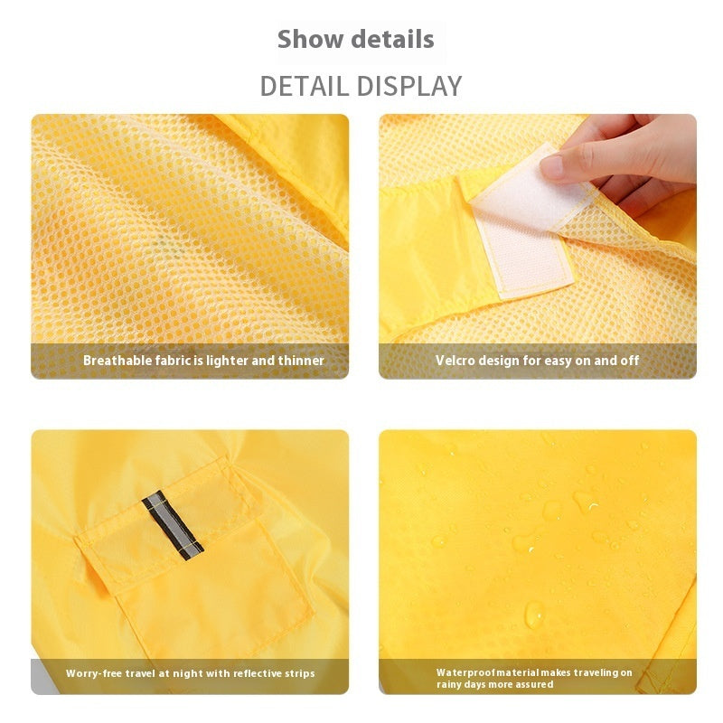 Reflective Large Dog Clothes Windproof Hooded Raincoat