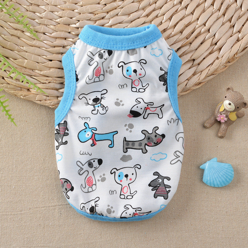 Floral Small Dog Teddy Milk Vest