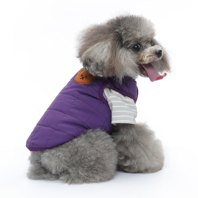 Pet Supplies Dog Breast Collar Winter Clothing Cotton Coat Chest And Back Traction