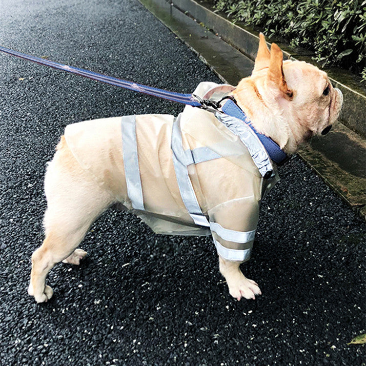 Dog Transparent Reflective Waterproof Raincoat