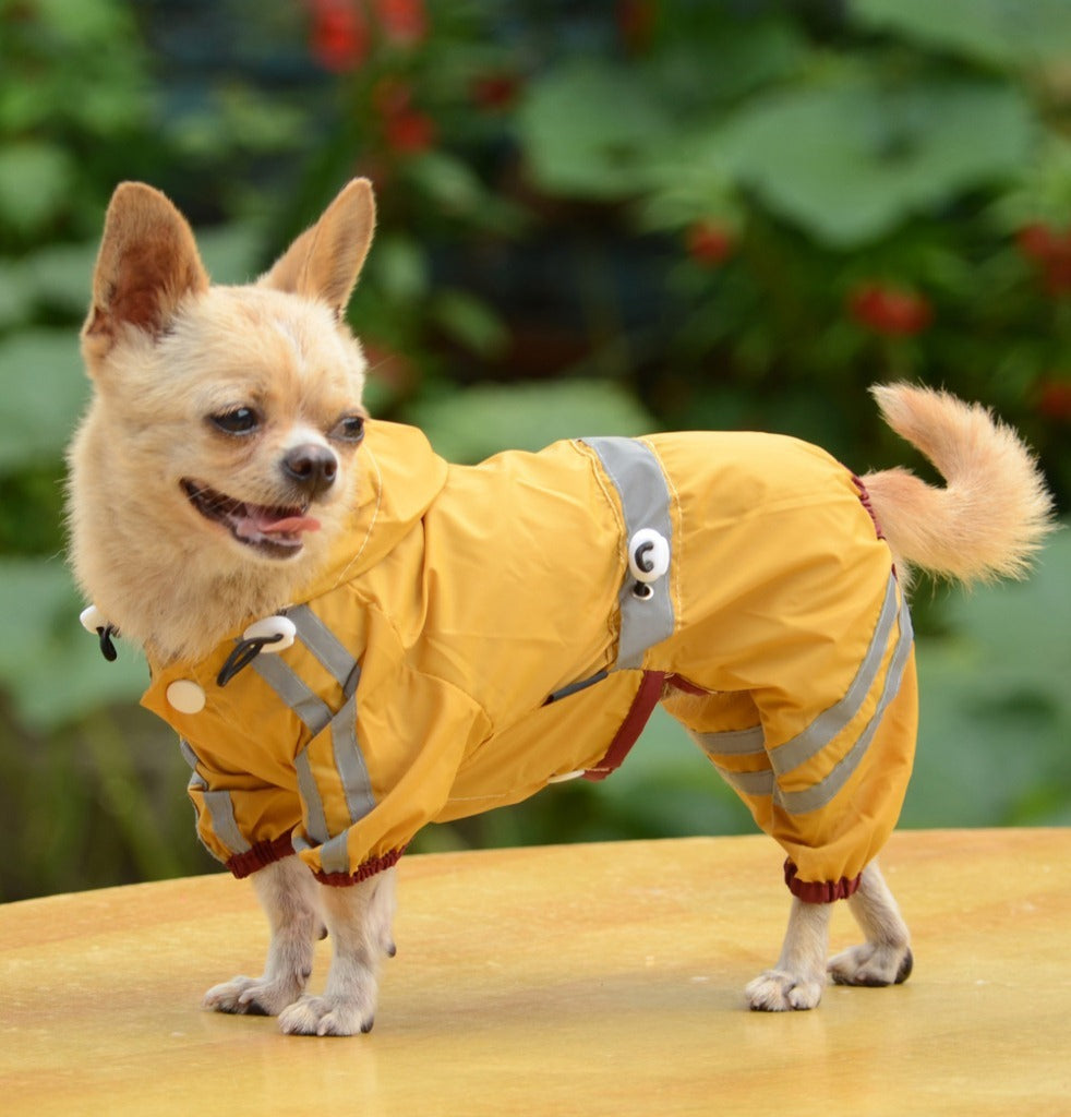 Waterproof Dog Cat Raincoat Clothes Reflective Hoodie XS-XXL