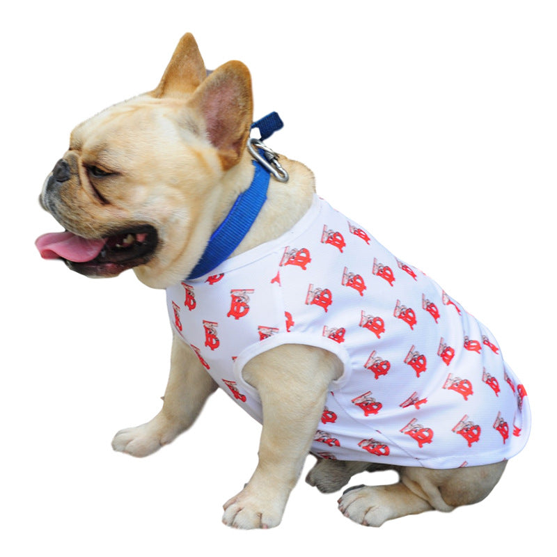 Summer Small Dog Letter Full Print Pet Vest