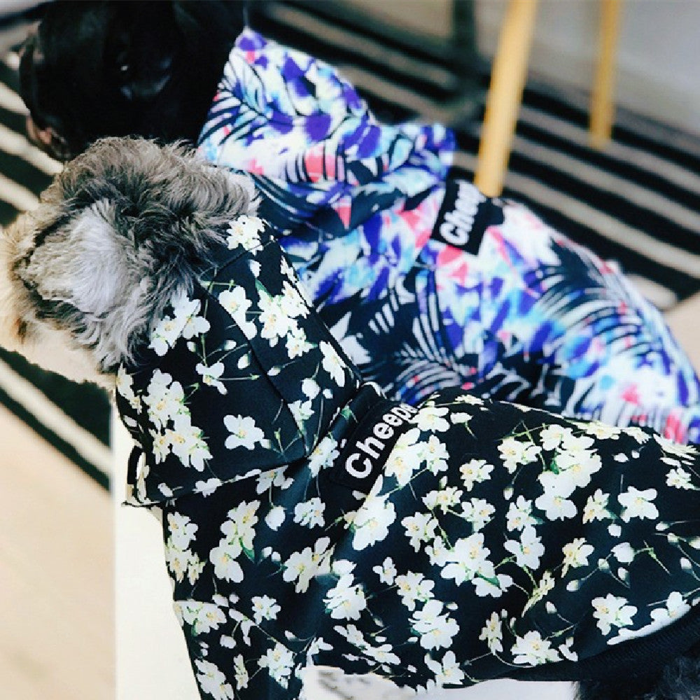 Space Cotton Pet Dog Hoodie Warm Printing Coat