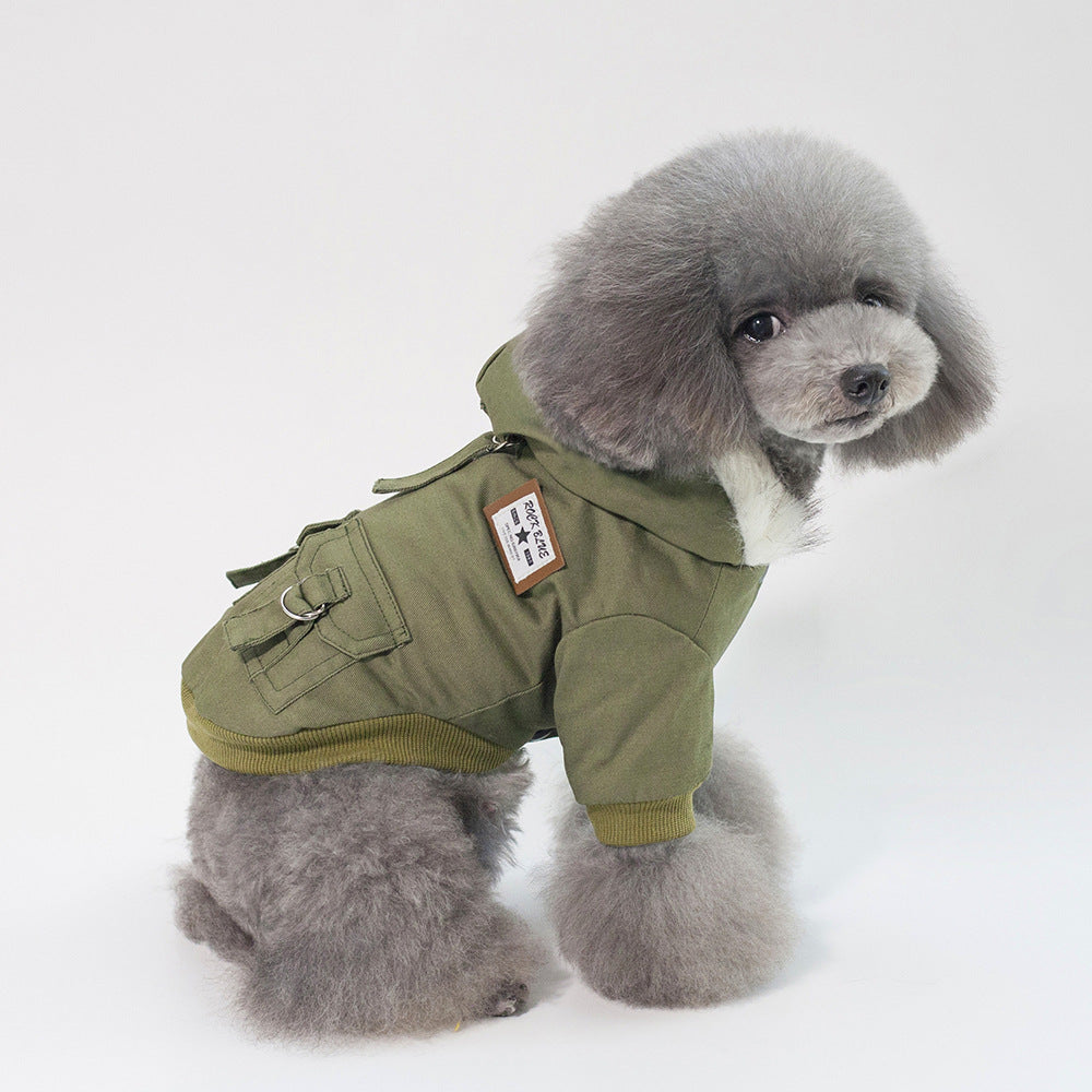 Autumn and winter dog cotton coat pet cotton vest