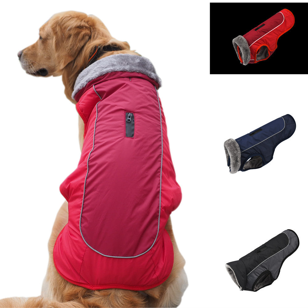 Thickened dog padded coat reflective dog clothing