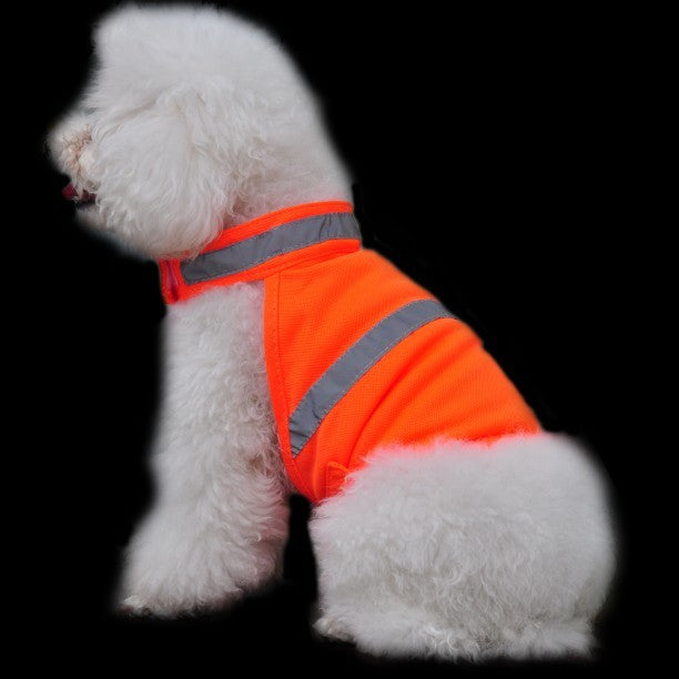 Fluorescent safety dog vest