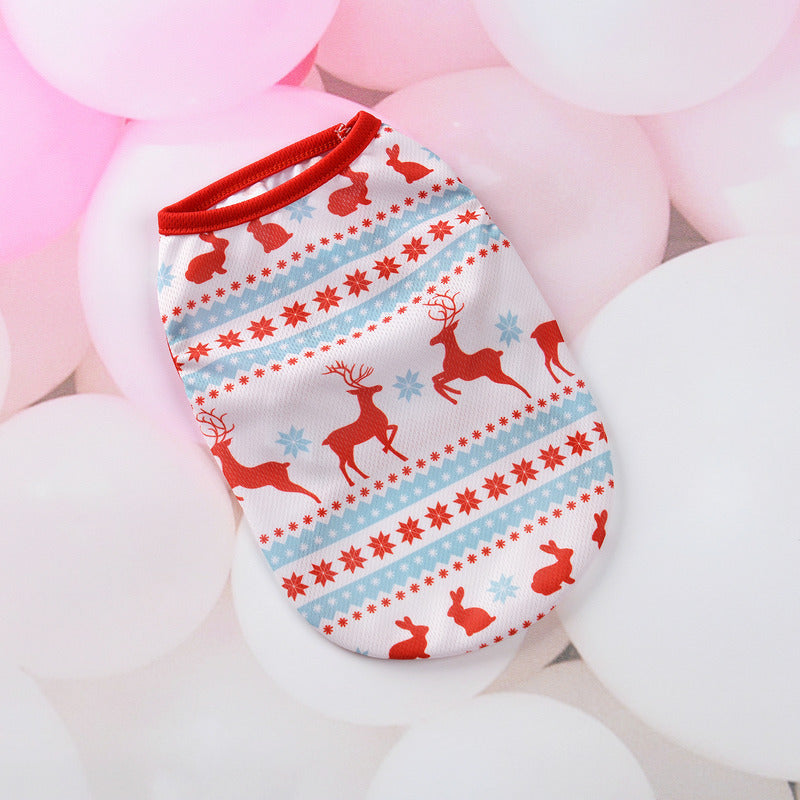 Christmas Dog Clothes Cartoon Pet Vest