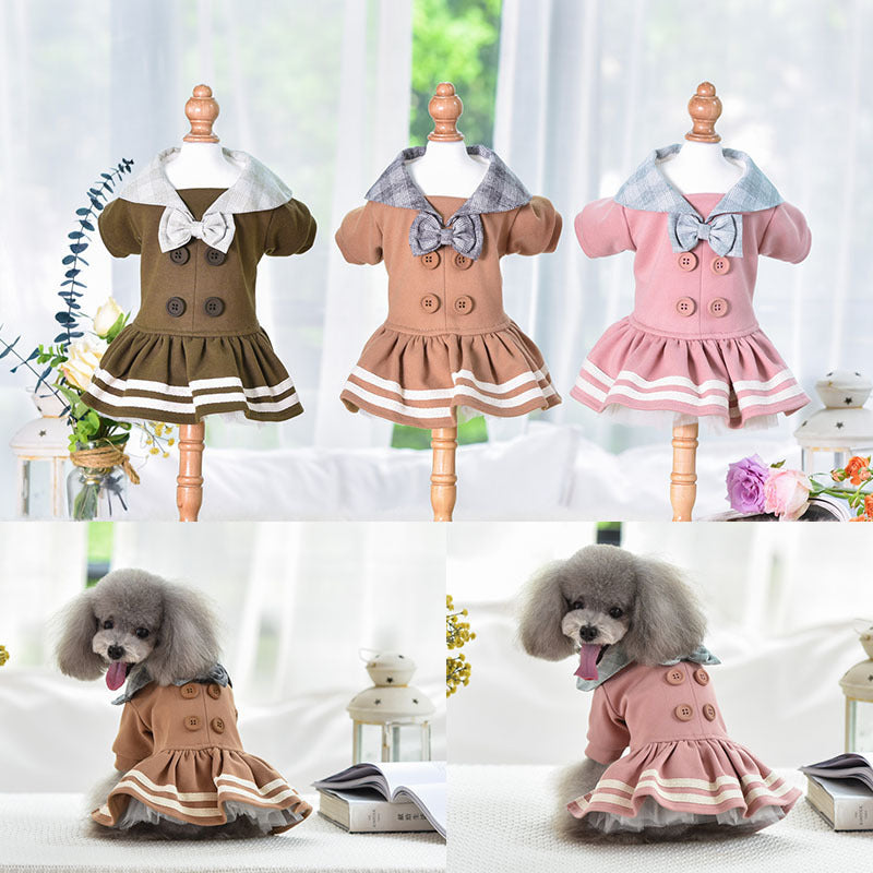 Pet clothes autumn and winter princess dress