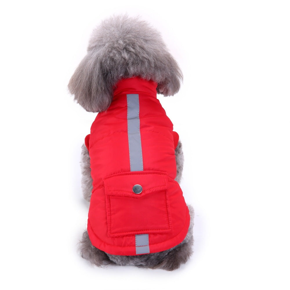 Dog Winter Clothing Coat Reflective Cotton