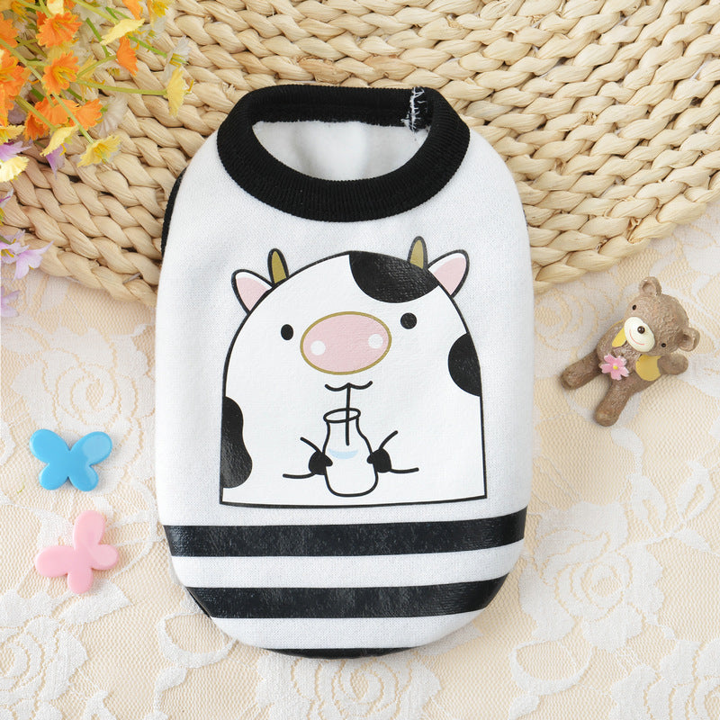 Fleece vest milk dog clothes