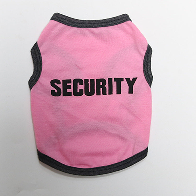 Cotton printed security small dog pet vest