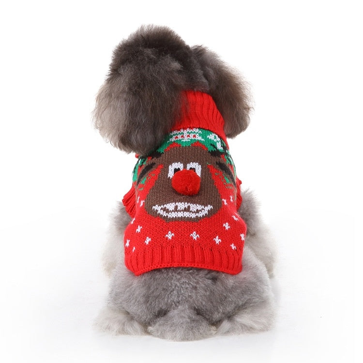 Winter Warm Dog Christmas Coat Skull Sweater