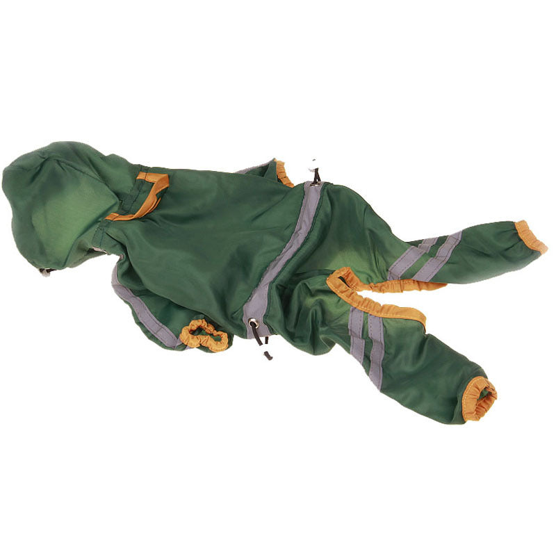 Pet Raincoat, Dog One-layer Raincoat, Reflective Bar Warning