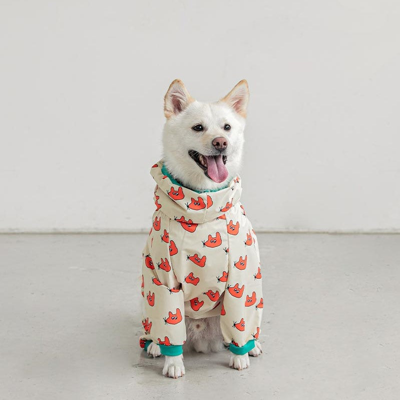 Fashion Four-legged Raincoat Dog Hooded Raincoat