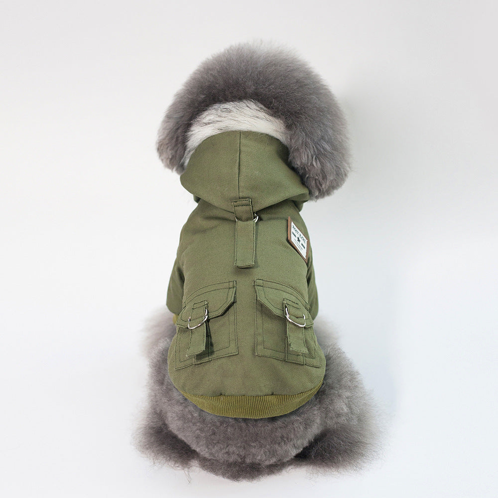 Autumn and winter dog cotton coat pet cotton vest