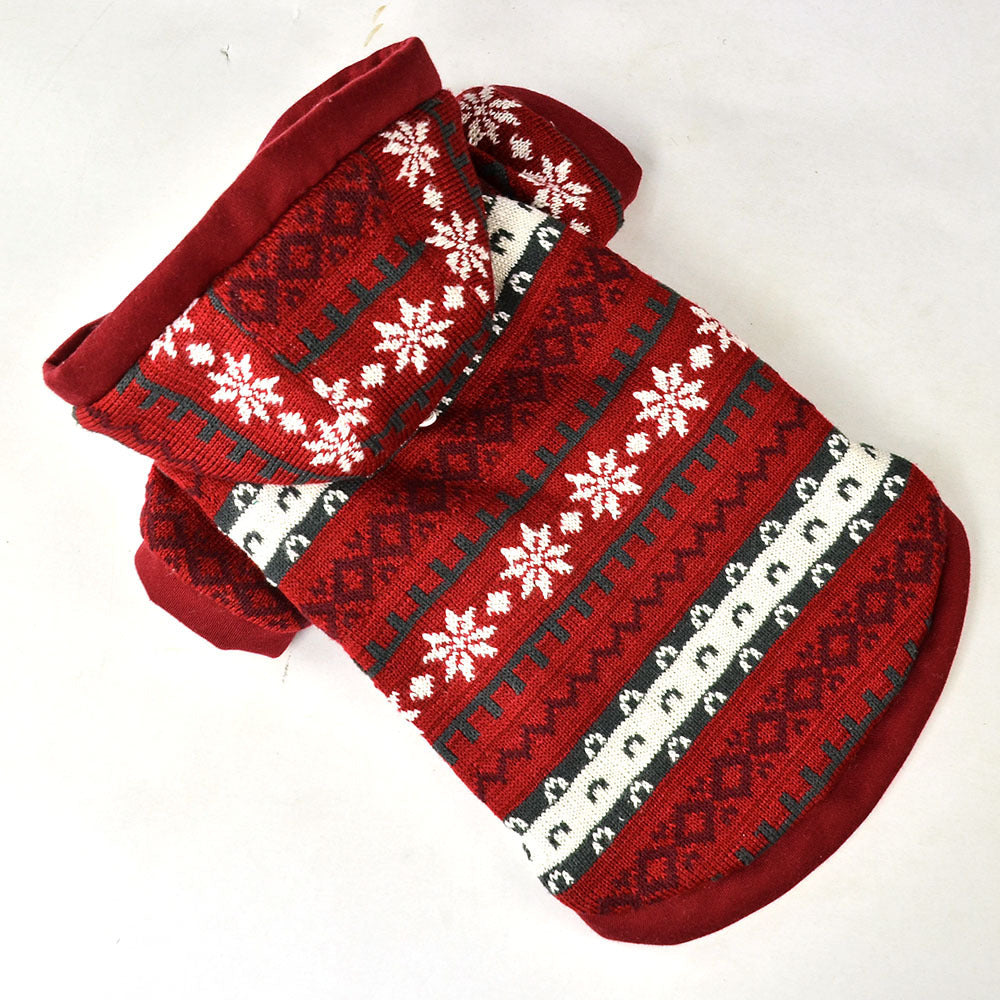 New Knitted Wool Christmas Series Dog Coat