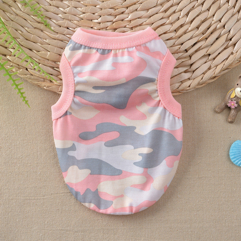 Floral Small Dog Teddy Milk Vest