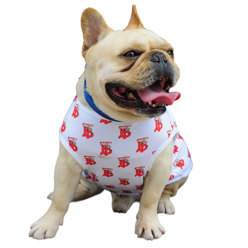 Summer Small Dog Letter Full Print Pet Vest