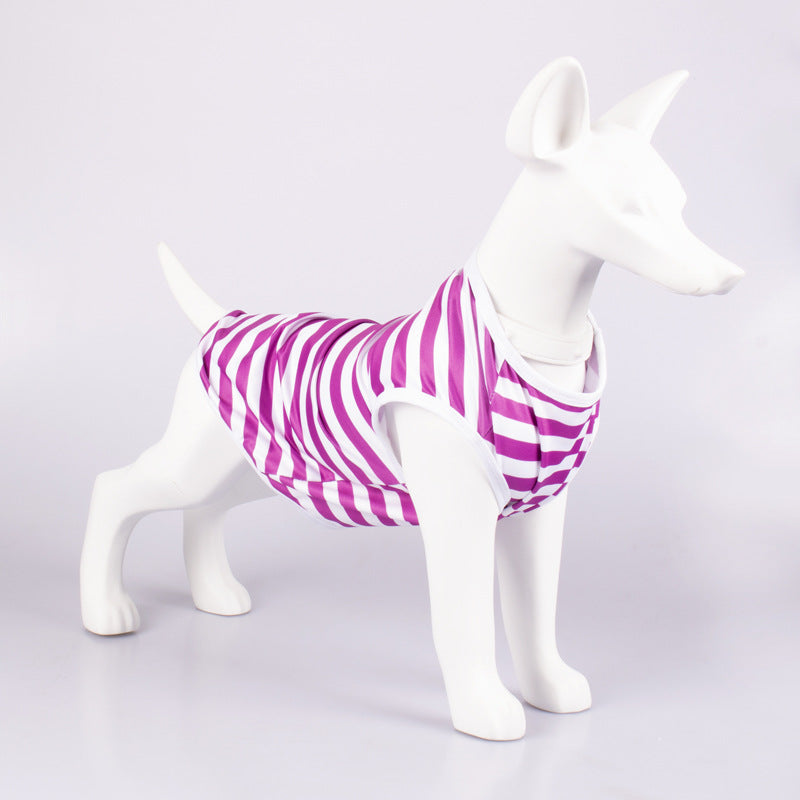 Pet Vest Comfortable Breathable Stripes Vest Dog Clothes