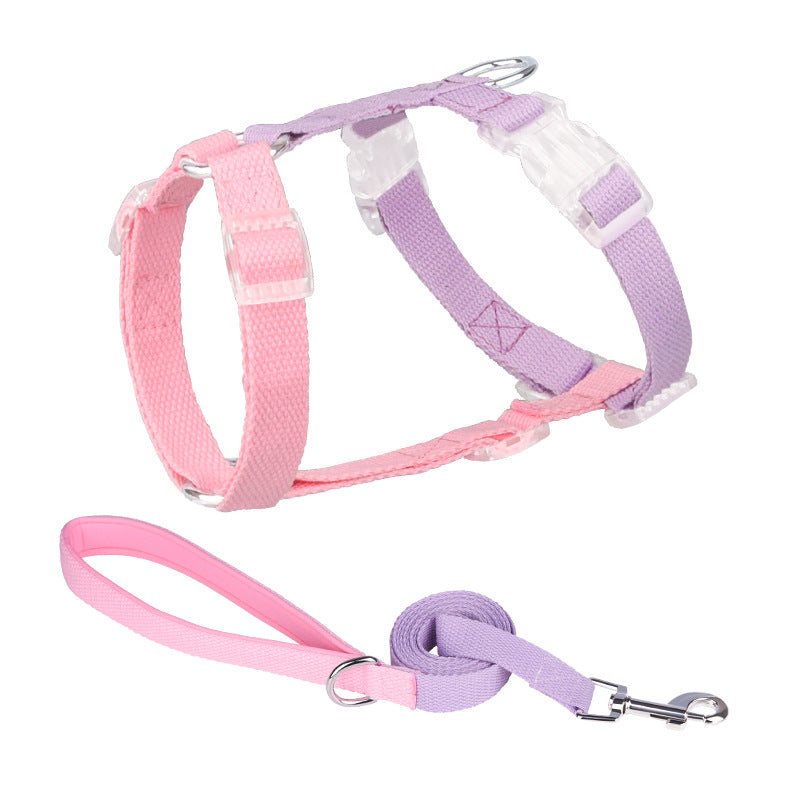 Color-coded Pet Leash Anti-breakaway Pet Chest Strap