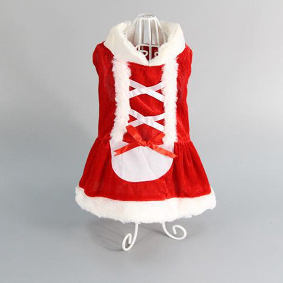 Christmas Dog Clothes Pet Vest Shirt Dog Winter Dress Warm Coat