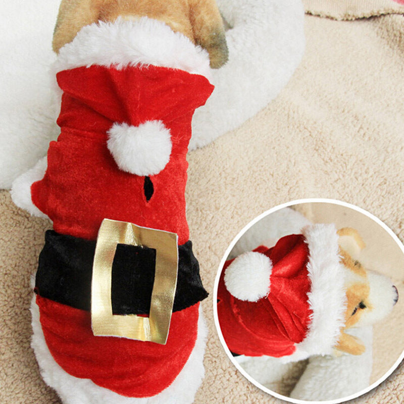 Christmas Dog Clothes Pet Vest Shirt Dog Winter Dress Warm Coat