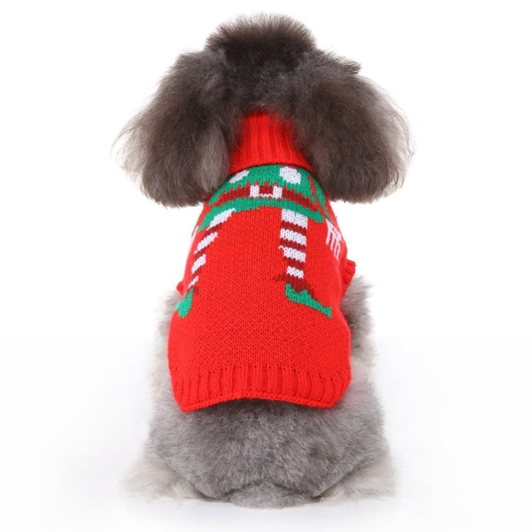 Winter Warm Dog Christmas Coat Skull Sweater