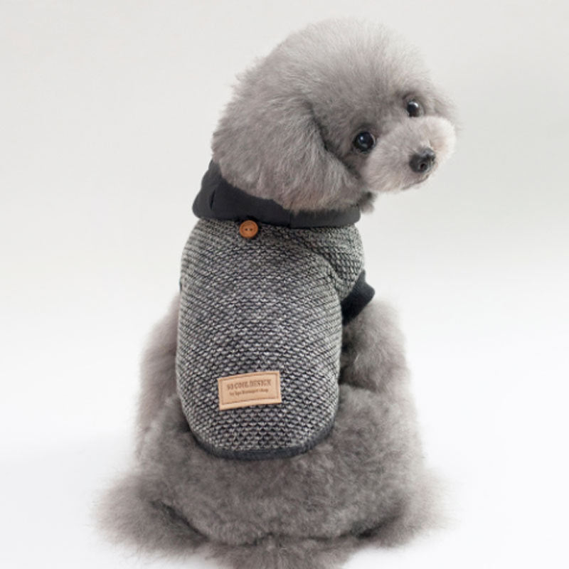 Dog Clothes Two Feet With Hood Snowflake Pet Clothing Supplies