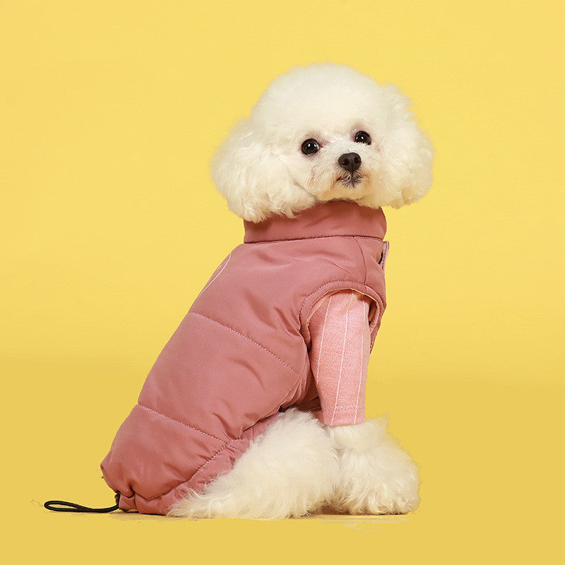 Contrasting Color Dog Vest Cotton Jacket