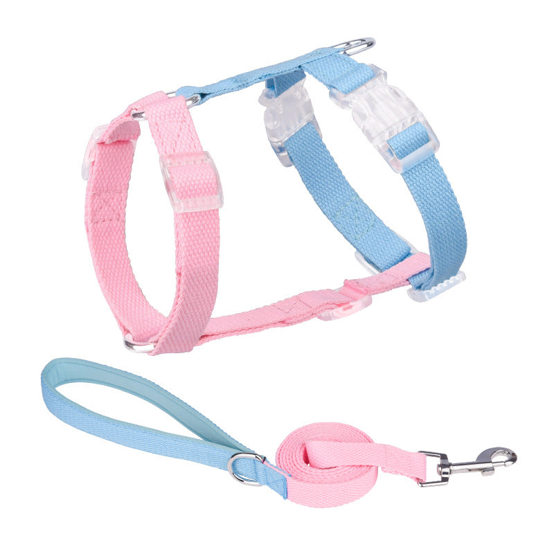 Color-coded Pet Leash Anti-breakaway Pet Chest Strap