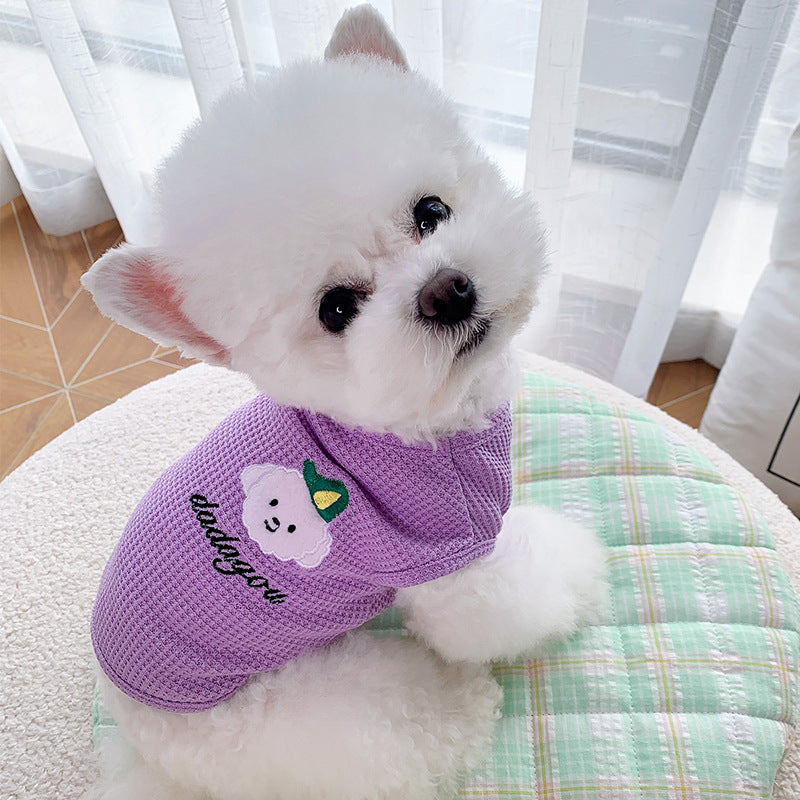 Dog Vest Pet Clothes Spring  Summer Puppy Clothing Teddy Sleeveless Vest Thin Cute