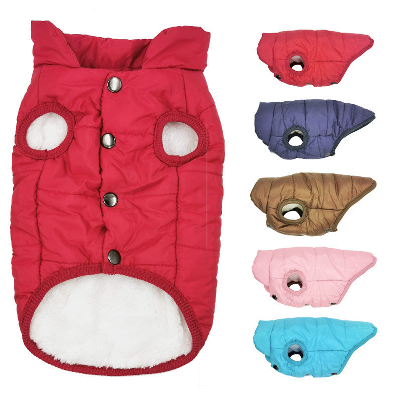 Autumn And Winter Thickened Warm Cotton Coat Dog Vest Padded Jacket