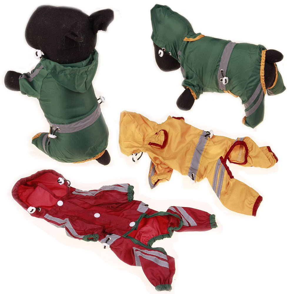 Pet Raincoat, Dog One-layer Raincoat, Reflective Bar Warning